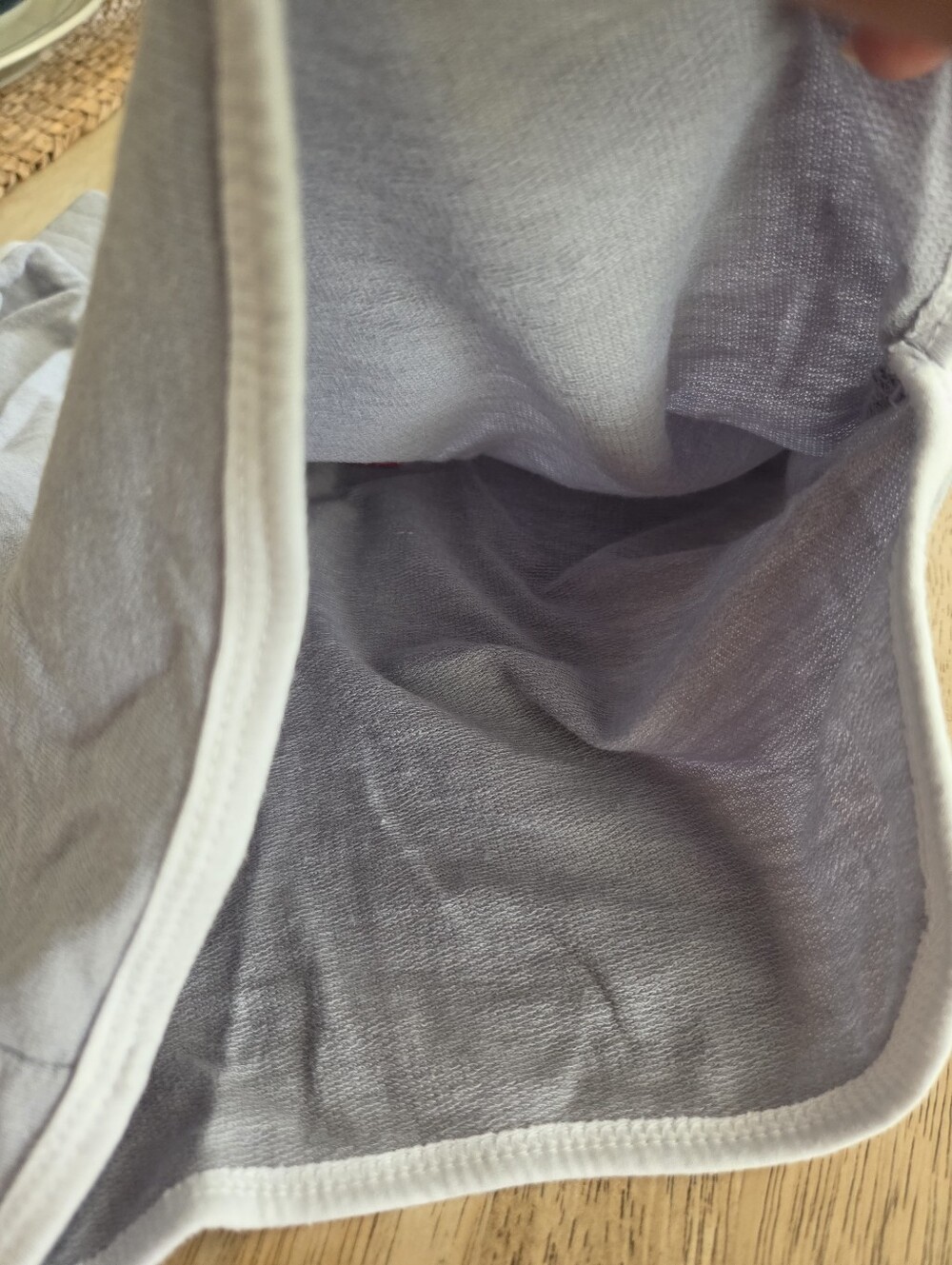 Juniors No Boundaries Light Gray Athletic Lounge Shorts with White Trim - Picture 7 of 7
